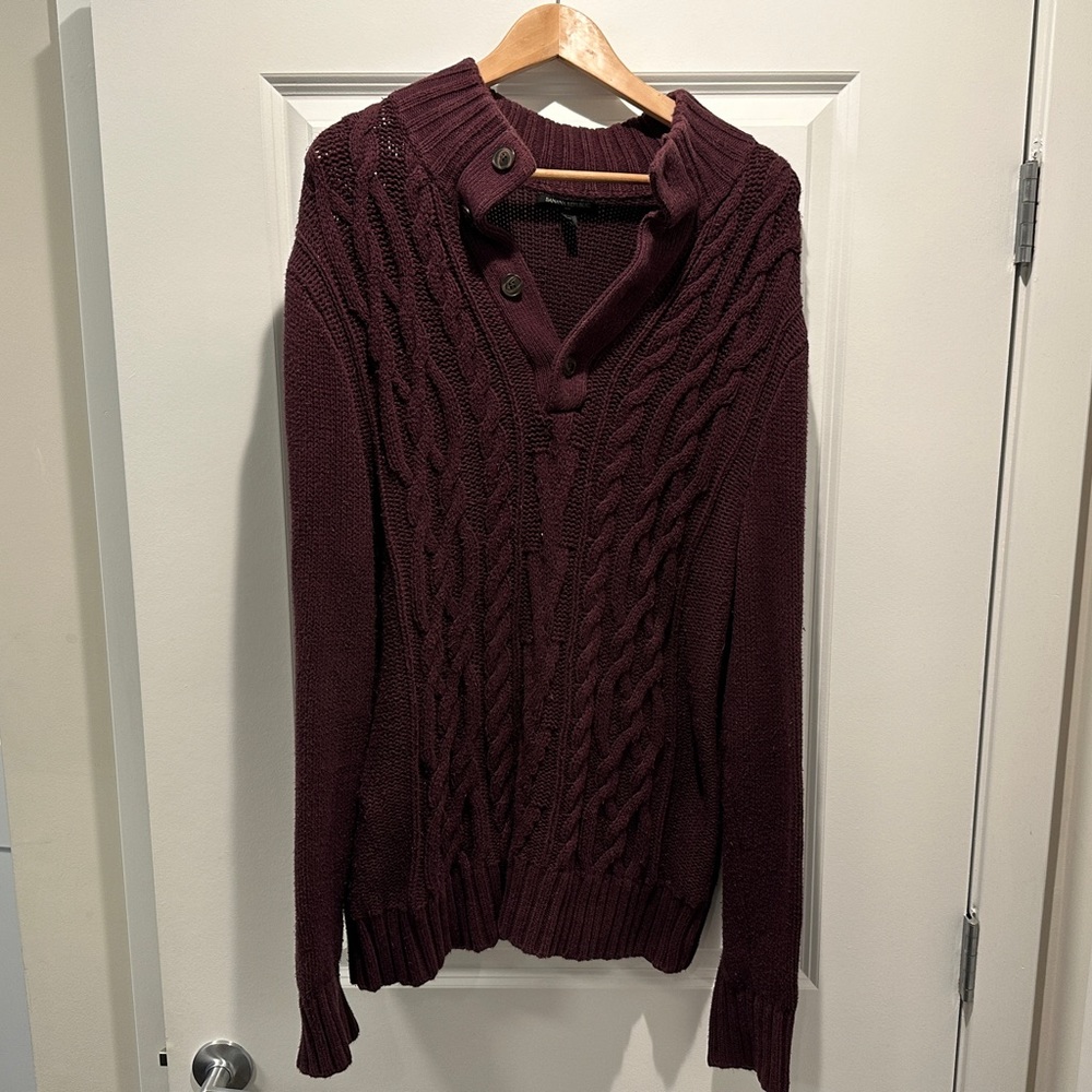 Banana Republic Cable Knit Pullover Sweater Size L